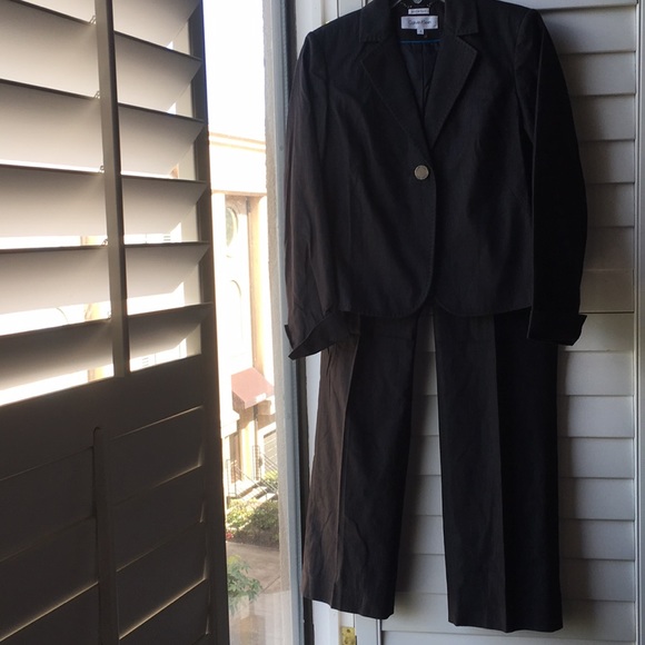 Calvin Klein charcoal gray black womens pant suit - Picture 1 of 8